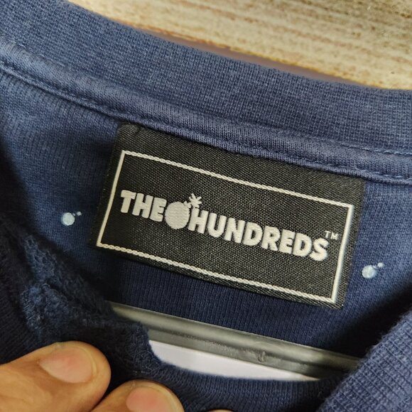 The Hundreds Crewneck Sweatshirt Men's Small Blue White Dot Streetwear Pullover - Picture 6 of 12